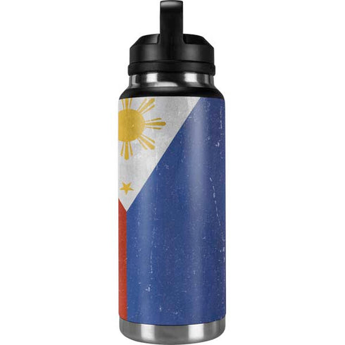 Philippines Flag Distressed YETI Rambler 36oz Bottle Skin